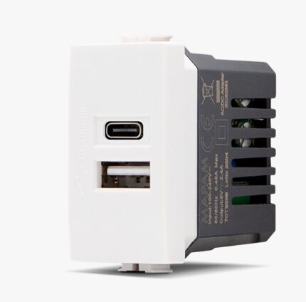 Doppia presa USB tipo A+C (5V- 2.4A-240v