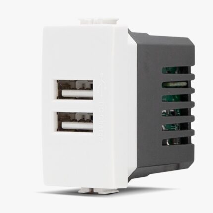 Doppia presa USB tipo A (5V - 2A - 265V)